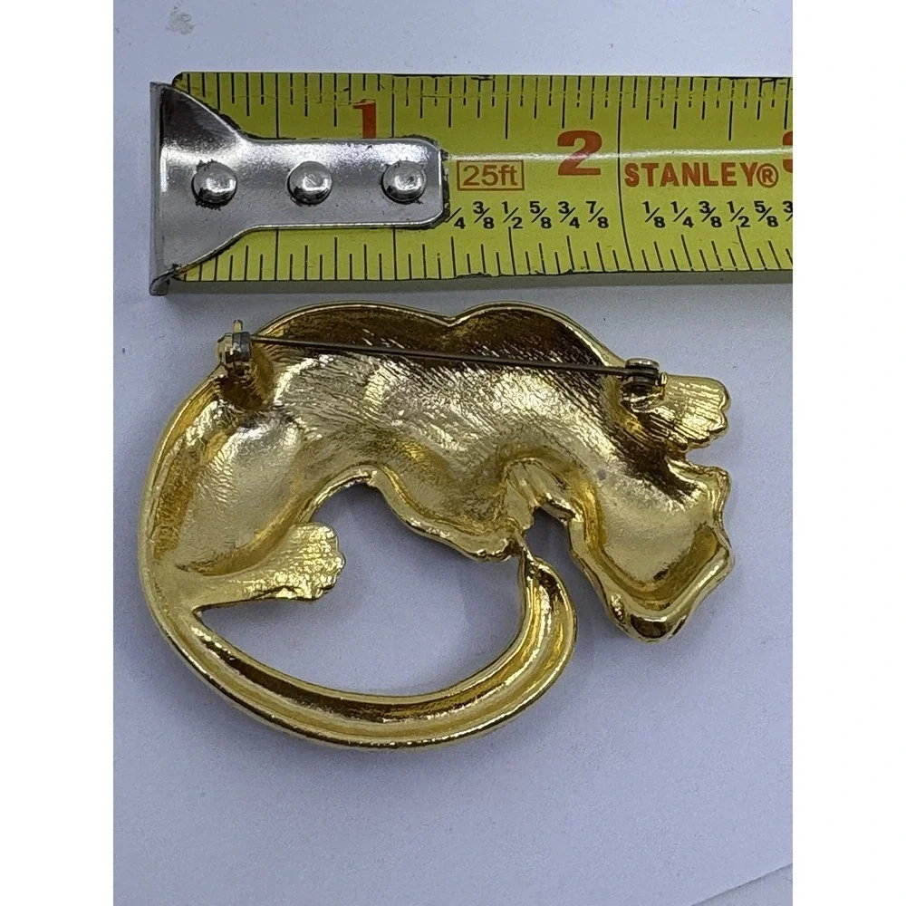 Vintage 1980's Gold Jaguar Muti Tone Brooch- Pin